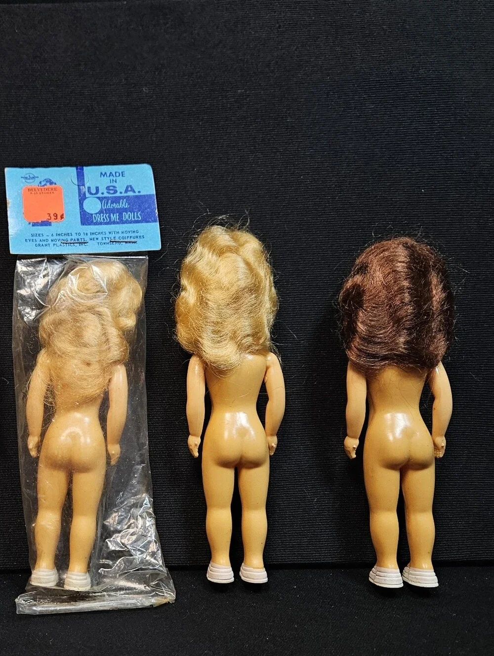 Set of 5 Vintage  Dress Me Dolls.
